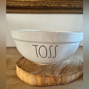 Rae Dunn Cream Ceramic Bowl with Black Logo